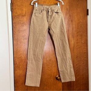 Vintage Tan Levi’s 501s Size 25/26